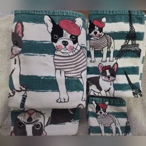 French Bulldog Print Towel Set